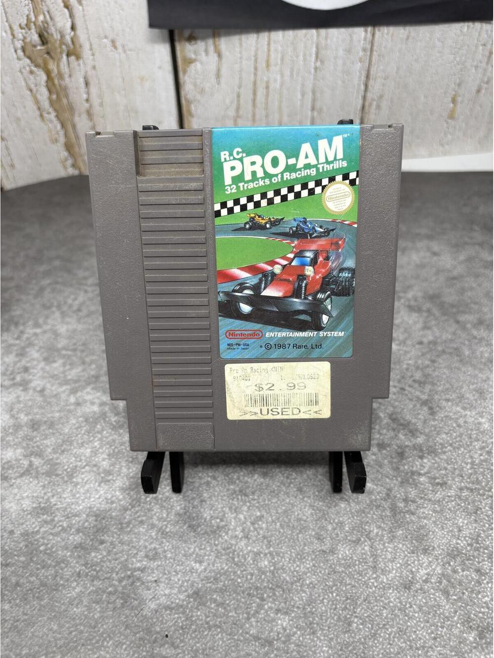 R.C. Pro-Am NES Nintendo Cartridge 1987 Rare Racing Game Tested & Working
